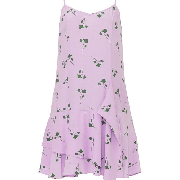Thakoon Collective Purple/ Lavender Floral Slip dress Size 4 RETAIL $295 - Picture 4 of 12